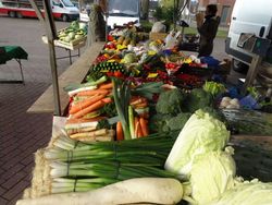 Gemüse, Obst, Obststand, Wochenmarkt
